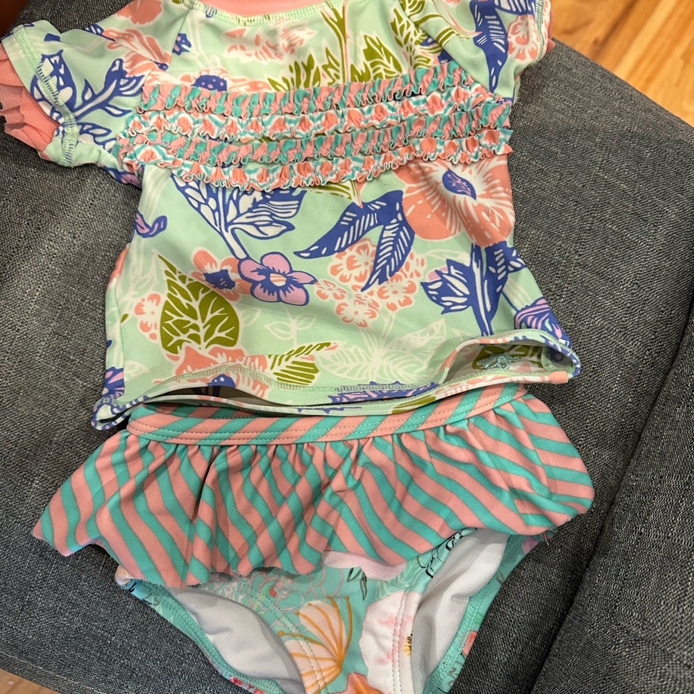 Matilda Jane Floral and Striped Kids Swim Bikini